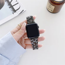 Rhombic Grid Ceramics Watch Band For Apple Watch Ultra 49mm / Series 8&7 45mm / SE 2&6&SE&5&4 44mm / 3&2&1 42mm(Black)