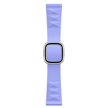 Modern Style Silicone Watch Band For Apple Watch Ultra 49mm / Series 8&7 45mm / SE 2&6&SE&5&4 44mm / 3&2&1 42mm, Style:Silver Buckle(Purple)