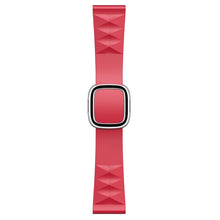 Modern Style Silicone Watch Band For Apple Watch Ultra 49mm / Series 8&7 45mm / SE 2&6&SE&5&4 44mm / 3&2&1 42mm, Style:Silver Buckle(Red)