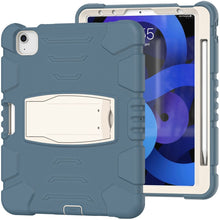 3-Layer PC + Silicone Shockproof Tablet Case with Holder For iPad Air 2020 / 2022 10.9 / Pro 11 2022 / 2021 / 2020 / 2018(Cornflower Blue)