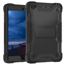 Silicone + PC Shockproof Protective Case with Holder For iPad mini (2019) / mini 4(Black)