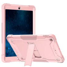 Silicone + PC Shockproof Protective Case with Holder For iPad 9.7 inch (2017/2018)(Rose Gold)