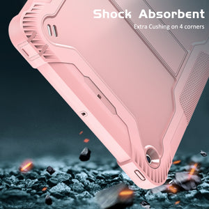 Silicone + PC Shockproof Protective Case with Holder For iPad 9.7 inch (2017/2018)(Rose Gold)