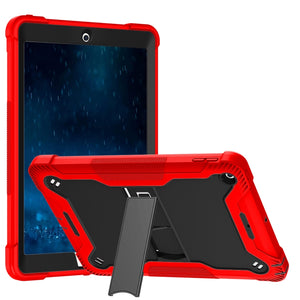 Silicone + PC Shockproof Protective Case with Holder For iPad 9.7 inch (2017/2018)(Black)