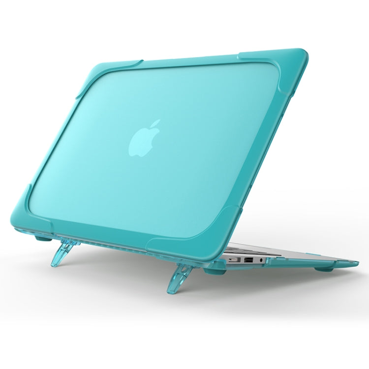 For MacBook Air 13.3 inch A1466 / A1369 TPU and PC Two-color Anti-fall Laptop Protective Case(Sky Blue)