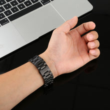 For Apple Watch Series 7 45mm / 6 & SE & 5 & 4 44mm / 3 & 2 & 1 42mm Stainless Steel Watch Band(Black)