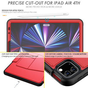 For iPad Pro 11 2022 / 2021 Smart B Magnetic Horizontal Flip Leather Tablet Case with 7-speed Bracket & Card Slots & Pen Slot & Sleep / Wake-up Function(Red)