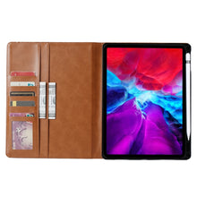 For iPad Pro 11 2022 / 2021 Knead Skin Texture Horizontal Flip Leather Tablet Case with Photo Frame & Holder & Card Slots & Wallet (Brown)