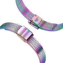 14mm Seven-beads Double Safety Buckle Slim Steel Watch Band For Apple Watch Ultra 49mm / Series 8&7 45mm / SE 2&6&SE&5&4 44mm / 3&2&1 42mm(Colorful)