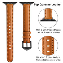 Business Style Leather Watch Band For Apple Watch Ultra 49mm / Series 8&7 45mm / SE 2&6&SE&5&4 44mm / 3&2&1 42mm(Brown Black Buckle)