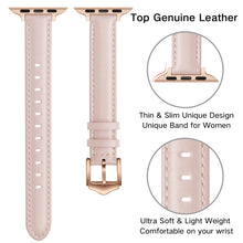 Business Style Leather Watch Band For Apple Watch Ultra 49mm / Series 8&7 45mm / SE 2&6&SE&5&4 44mm / 3&2&1 42mm(Pink Sand)