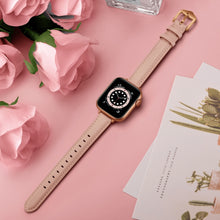 Business Style Leather Watch Band For Apple Watch Ultra 49mm / Series 8&7 45mm / SE 2&6&SE&5&4 44mm / 3&2&1 42mm(Pink Sand)