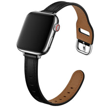 Women Starry Sky Style Leather Watch Band For Apple Watch Series 8&7 41mm / SE 2&6&SE&5&4 40mm / 3&2&1 38mm(Black Silver Buckle)