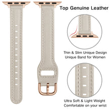 Women Starry Sky Style Leather Watch Band For Apple Watch Series 8&7 41mm / SE 2&6&SE&5&4 40mm / 3&2&1 38mm(Creamy-white)