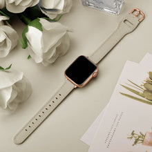 Women Starry Sky Style Leather Watch Band For Apple Watch Series 8&7 41mm / SE 2&6&SE&5&4 40mm / 3&2&1 38mm(Creamy-white)