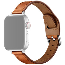 Women Starry Sky Style Leather Watch Band For Apple Watch Ultra 49mm / Series 8&7 45mm / SE 2&6&SE&5&4 44mm / 3&2&1 42mm(Brown Silver Buckle)