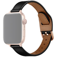 Women Starry Sky Style Leather Watch Band For Apple Watch Ultra 49mm / Series 8&7 45mm / SE 2&6&SE&5&4 44mm / 3&2&1 42mm(Black Rose Gold Buckle)