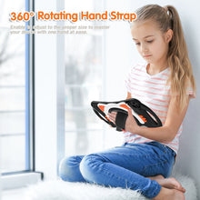 Cute Cat King Kids Shockproof Silicone Tablet Case with Holder & Shoulder Strap & Handle For iPad 10.2 2021 / 2020 / 2019 / Pro 10.5 / Air 10.5(Black Orange)