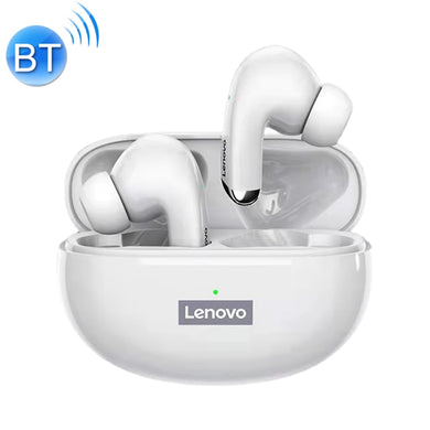 Lenovo LP5 Bluetooth 5.0 Intelligent Noise Reduction Wireless Bluetooth Earphone, STK Version(White)