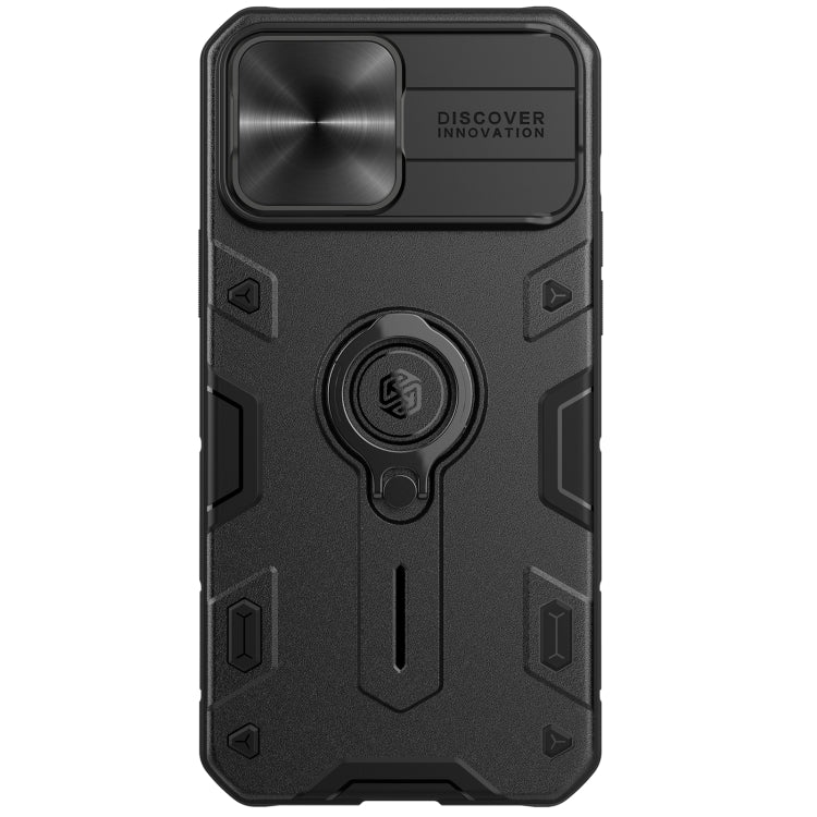 For iPhone 13 Pro Max NILLKIN Shockproof CamShield Armor Protective Case with Invisible Ring Holder (Black)