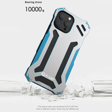 For iPhone 13 mini R-JUST Shockproof Armor Metal Protective Case (Blue)