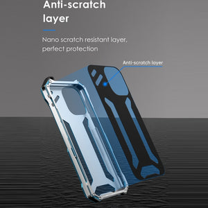 For iPhone 13 mini R-JUST Shockproof Armor Metal Protective Case (Blue)