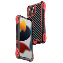 For iPhone 13 R-JUST AMIRA Shockproof Dustproof Waterproof Metal Protective Case(Red)