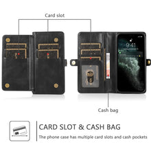 For iPhone 13 Strong Magnetic Detachable Horizontal Flip Leather Case with Card Slots & Wallet(Black)