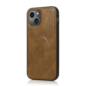 For iPhone 13 Strong Magnetic Detachable Horizontal Flip Leather Case with Card Slots & Wallet(Brown)