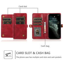 For iPhone 13 mini Strong Magnetic Detachable Horizontal Flip Leather Case with Card Slots & Wallet For  iPhone 13 Mini(Red)