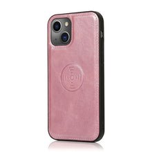 For iPhone 13 Pro Strong Magnetic Detachable Horizontal Flip Leather Case with Card Slots & Wallet (Rose Gold)