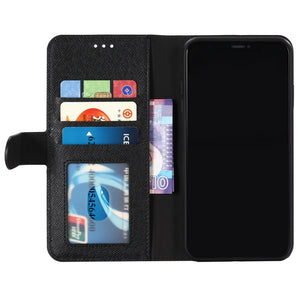 For iPhone XS Max GEBEI Top-grain Leather Horizontal Flip Protective Case with Holder & Card Slots & Wallet & Photo Frame(Black)