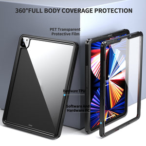 For iPad Pro 12.9 2022 / 2021 RedPepper Shockproof Waterproof PC + PET + TPU Protective Tablet Case