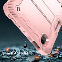 For iPad mini 6 Silicone + PC Shockproof Protective Tablet Case with Holder(Rose Gold)
