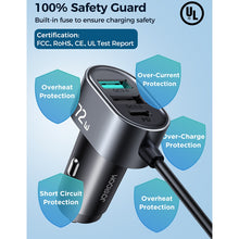 JOYROOM JR-CL05 72W 2 PD USB-C / Type-C + 3 QC 3.0 USB Fast Car Charger(Black)