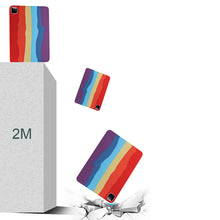 Rainbow Liquid Silicone + PC Shockproof Protective Case For iPad Air 2022 / 2020 10.9 inch