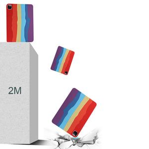 Rainbow Liquid Silicone + PC Shockproof Protective Case For iPad Air 2022 / 2020 10.9 inch
