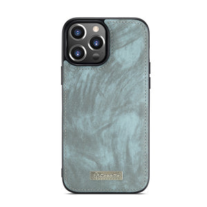 For iPhone 13 Pro CaseMe-008 Detachable Multifunctional Horizontal Flip Leather Case with Card Slot & Holder & Zipper Wallet & Photo Frame (Blue)