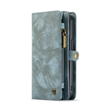 For iPhone 13 mini CaseMe-008 Detachable Multifunctional Horizontal Flip Leather Case with Card Slot & Holder & Zipper Wallet & Photo Frame (Blue)