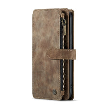 For iPhone 13 Pro Max CaseMe-C30 PU + TPU Multifunctional Horizontal Flip Leather Case with Holder & Card Slot & Wallet & Zipper Pocket (Brown)