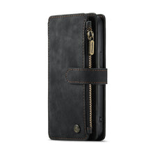 For iPhone 13 CaseMe-C30 PU + TPU Multifunctional Horizontal Flip Leather Case with Holder & Card Slot & Wallet & Zipper Pocket(Black)