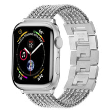 Six-chains Three-beads Steel Watch Band For Apple Watch Ultra 49mm / Series 8&7 45mm / SE 2&6&SE&5&4 44mm / 3&2&1 42mm(Silver)