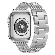 Six-chains Three-beads Steel Watch Band For Apple Watch Ultra 49mm / Series 8&7 45mm / SE 2&6&SE&5&4 44mm / 3&2&1 42mm(Silver)