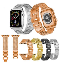 Six-chains Three-beads Steel Watch Band For Apple Watch Ultra 49mm / Series 8&7 45mm / SE 2&6&SE&5&4 44mm / 3&2&1 42mm(Silver)