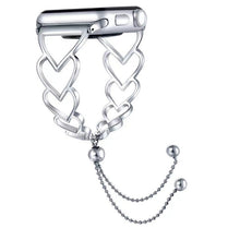 Heart Metal Watch Band For Apple Watch Ultra 49mm / Series 8&7 45mm / SE 2&6&SE&5&4 44mm / 3&2&1 42mm(Silver)