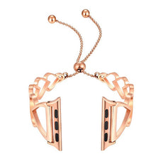 Heart Metal Watch Band For Apple Watch Ultra 49mm / Series 8&7 45mm / SE 2&6&SE&5&4 44mm / 3&2&1 42mm(Black)