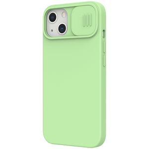 For iPhone 13 NILLKIN CamShield MagSafe Magnetic Liquid Silicone + PC Full Coverage Case(Green)