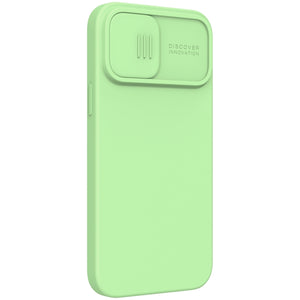 For iPhone 13 Pro NILLKIN CamShield MagSafe Magnetic Liquid Silicone + PC Full Coverage Case (Green)