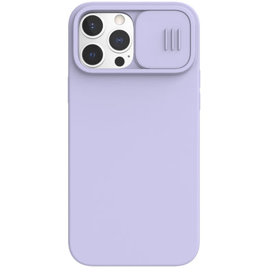 For iPhone 13 Pro NILLKIN CamShield MagSafe Magnetic Liquid Silicone + PC Full Coverage Case (Purple)