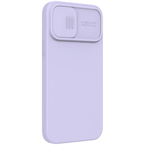 For iPhone 13 Pro NILLKIN CamShield MagSafe Magnetic Liquid Silicone + PC Full Coverage Case (Purple)